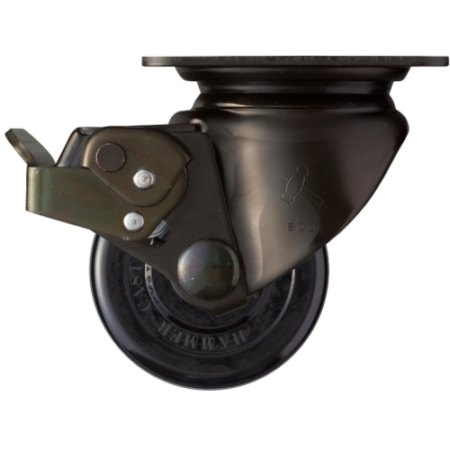 ค้อน โปรไฟล์ต่ำ งานหนัก หมุนได้ พร้อม SP ล้อฟีนอล B 75 มม. ระยะพิทช์ 68 x 68