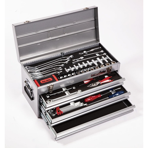 ชุดเครื่องมือ 83 ชิ้น ขนาด 3/8″ และ 1/4″ สีเงิน