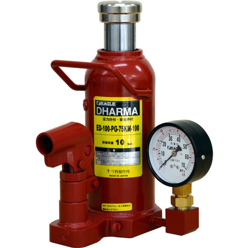 แม่แรงยกรถทรงเตี้ยพร้อมมาตรวัดแรงดัน