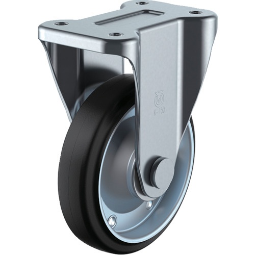 ล้อเลื่อนชนิดจานคงที่ ยางนำไฟฟ้า เส้นผ่านศูนย์กลางล้อ 100 มม. แบบ J แบบ K ขนาดการติดตั้ง 80 x 45