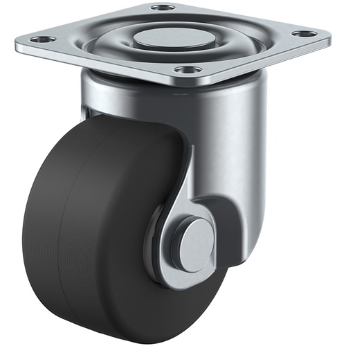 ลูกล้อเตี้ย พร้อมแป้นเหล็ก (ลูกล้อไนลอน) แบรนด์ YUEI CASTER