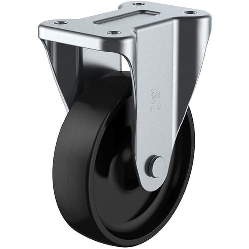 ล้อเลื่อนแบบจานคงที่ ฟีนอลิก เส้นผ่านศูนย์กลางล้อ 100 มม. ประเภท J ประเภท K ขนาดการติดตั้ง 80 x 45