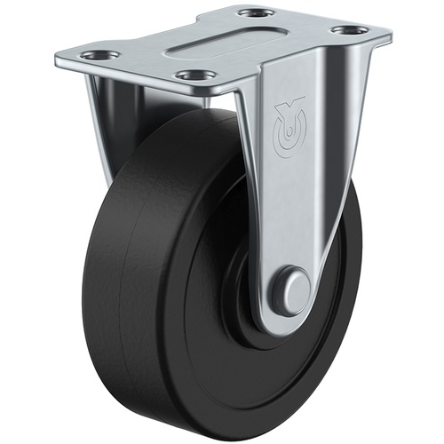 ล้อเลื่อนชนิดจานคงที่ ยางนำไฟฟ้า เส้นผ่านศูนย์กลางล้อ 100 มม. ประเภท S ประเภท SR ขนาดการติดตั้ง 82 x 40