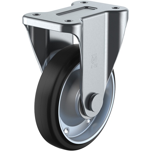 ล้อเลื่อนแบบจานคงที่ ยางนำไฟฟ้า เส้นผ่านศูนย์กลางล้อ 150 มม. ประเภท J ประเภท K ขนาดการติดตั้ง 100 x 56