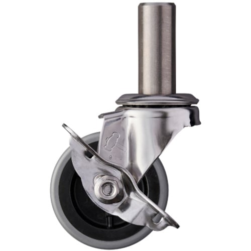 ค้อน สเตนเลสทั้งหมด ซีรีส์ SK แทรก พร้อมแกนหมุน SP ล้ออีลาสโตเมอร์ 75 มม.