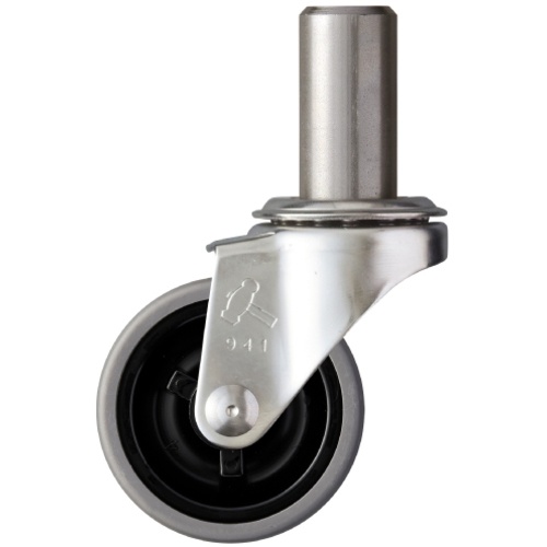 ค้อน สเตนเลสทั้งหมด ซีรีส์ EK แทรก แกนหมุน ล้ออีลาสโตเมอร์ 50 มม.