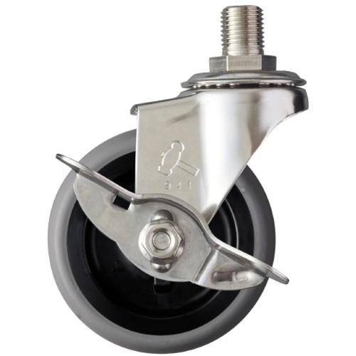 ค้อน สเตนเลสทั้งหมด ซีรีส์ A ขันสกรู พร้อมแกนหมุน SP M12 ล้ออีลาสโตเมอร์ 65 มม.