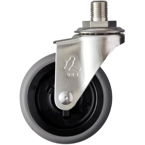 ค้อน สเตนเลสทั้งหมด ซีรีส์ A ขันเกลียว แกนหมุน UNF 1/2 ล้ออีลาสโตเมอร์ 65 มม.