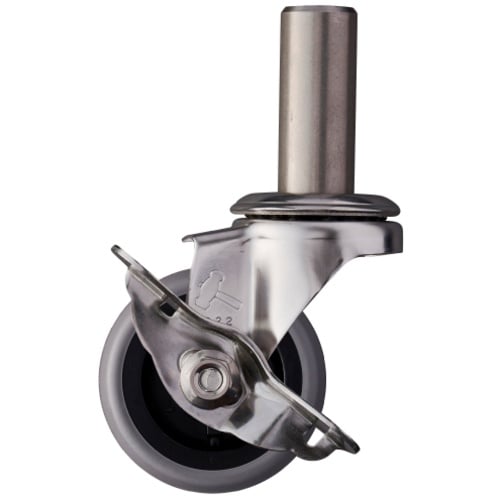 ค้อน สเตนเลสทั้งหมด ซีรีส์ SK แทรก พร้อมแกนหมุน SP ล้ออีลาสโตเมอร์ 65 มม.