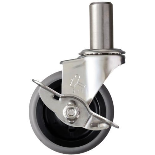 ค้อน สเตนเลสทั้งหมด ซีรีส์ EK แทรก พร้อมแกนหมุน SP ล้ออีลาสโตเมอร์ 65 มม.