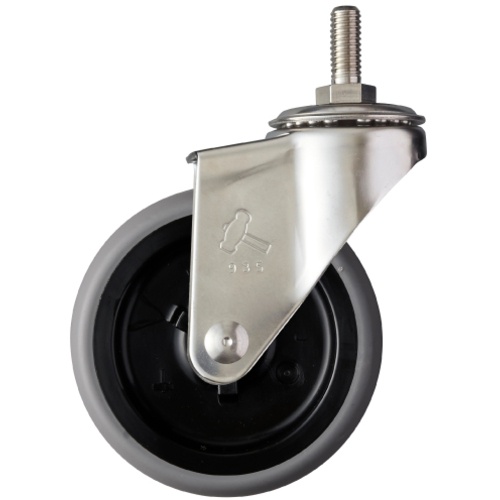 ค้อน สเตนเลสทั้งหมด ซีรีส์ A ขันสกรู แกนหมุน W3/8 ล้ออีลาสโตเมอร์ 75 มม.