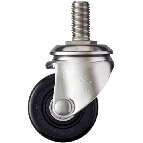 ค้อน สเตนเลสทั้งหมด โปรไฟล์ต่ำ งานหนัก ซีรีส์ HA เกลียว แกนหมุน M20 ล้อไนลอน B 75 มม.