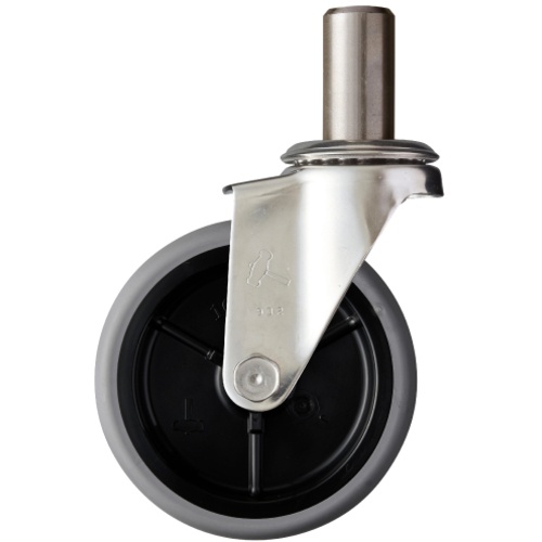 ค้อน สเตนเลสทั้งหมด ซีรีส์ EK แทรก แกนหมุน ล้ออีลาสโตเมอร์ 100 มม.