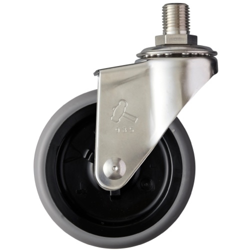 ค้อน สเตนเลสทั้งหมด ซีรีส์ A เกลียวหมุน M12 ล้ออีลาสโตเมอร์ 75 มม.