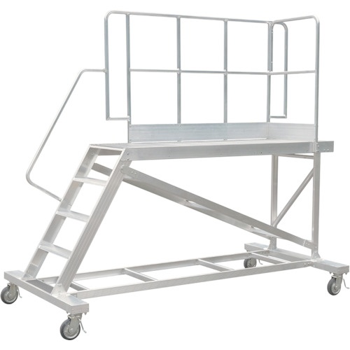 โต๊ะทำงานอลูมิเนียมขนาดใหญ่ เปิดด้านเดียว มีราวจับ รุ่น L, ตัวเลือกแบบ WB, WB-TKL