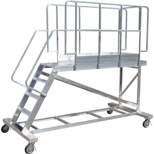 โต๊ะทำงานอลูมิเนียมขนาดใหญ่ พร้อมราวจับครบชุด รุ่น S ตัวเลือกแบบ WB-TFS