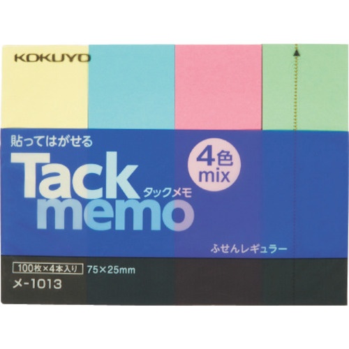 Tack Memo Sticky Notes 75 x 25 คละสี x 4 เล่ม Me-1013N