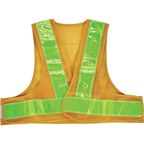 เสื้อกั๊กเซฟตี้สั้นมีไฟ LED สีเหลือง x สีเหลืองเรืองแสง