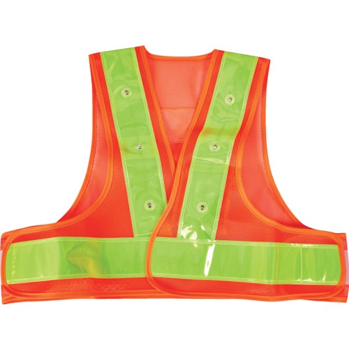 เสื้อกั๊กเซฟตี้สั้นมีไฟ LED สีส้มและสีเหลืองเรืองแสง