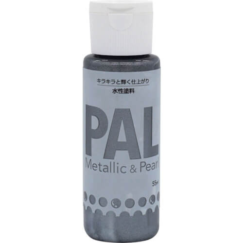 สีเมทัลลิกและประกายมุกสูตรน้ำ PAL 55ML Shiny Iron