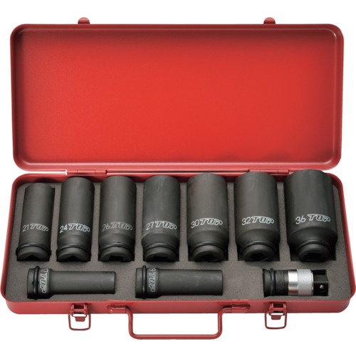 ชุดซ็อกเก็ตแบบยาวพิเศษและอะแดปเตอร์สัมผัสเดียวสำหรับประแจกระแทก