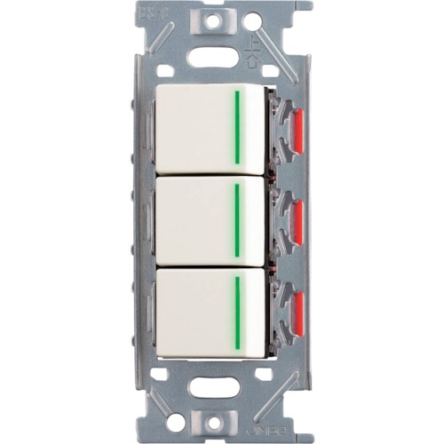 (210026825) PXP-J-NKW03009-PW สวิตช์สามทางแบบฝังพร้อมไฟนำทาง สีขาวบริสุทธิ์