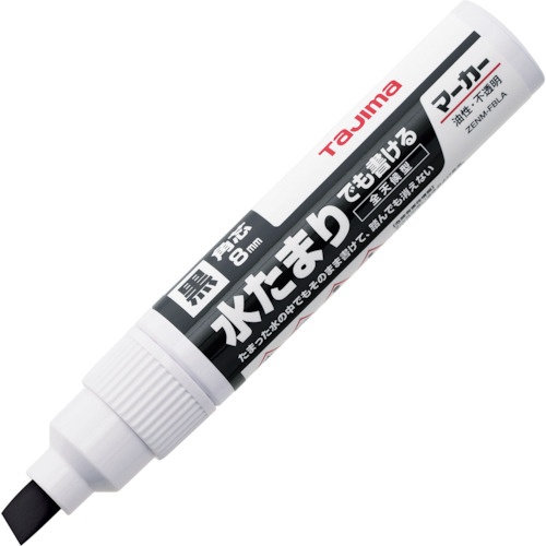 ปากกาเมจิกสีดำกันน้ำ (หัวหนา ทรงสี่เหลี่ยม)