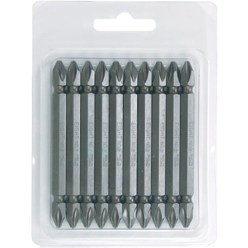 ดอกสว่านหัวแฉก ปลายคู่ 6.35 มม. ร่อง 9 มม. +3 x 75 ชุด 10 ชิ้น