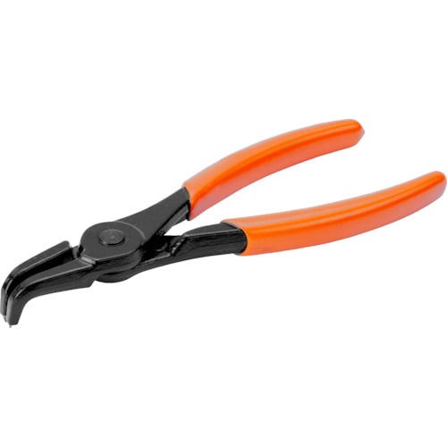 คีมล็อกแหวนรู (โค้ง 90°) ความยาวรวม 180 มม. แหวนที่รองรับ 19-60 มม.