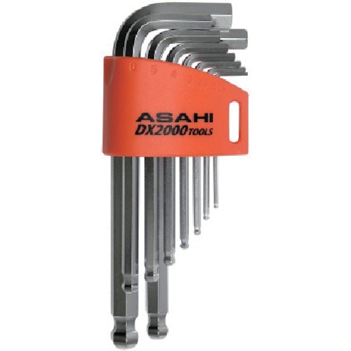 ชุดประแจหกเหลี่ยมสั้นปลายกลมชุบโครเมียม (9 ชิ้น)