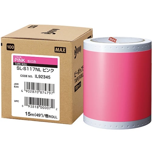 แผ่นมาตรฐาน Bepop กว้าง 100 มม. SL-S117NL สีชมพู (15 ม. x 1 ม้วน)