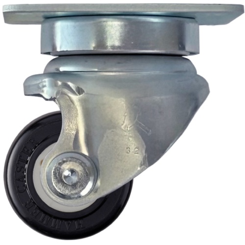 ค้อน ความทนทานสูง โปรไฟล์ต่ำ งานหนัก หมุนได้ ล้อไนลอน 50 มม. ระยะพิทช์ 68 x 68