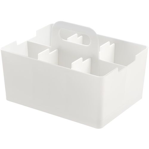 กระเป๋าใส่ของตั้งโต๊ะขนาดเล็กสีขาว