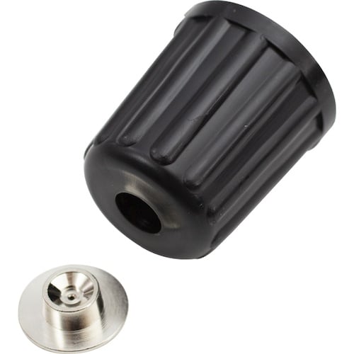 หมายเลขชิ้นส่วน 251-03 หัวฉีดและฝาครอบหัวฉีด สีดำ (สำหรับ #500, #502, #503 และ #505)