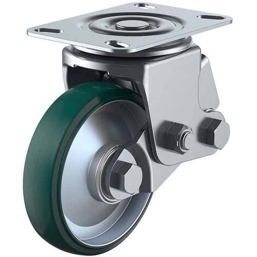 ล้อชนิดจานหมุนมีเบาะรอง ยูรีเทน เส้นผ่านศูนย์กลางล้อ 150 มม. ประเภท SKY รุ่น SKY-2S ขนาดการติดตั้ง 94 x 94 (87 x 87)