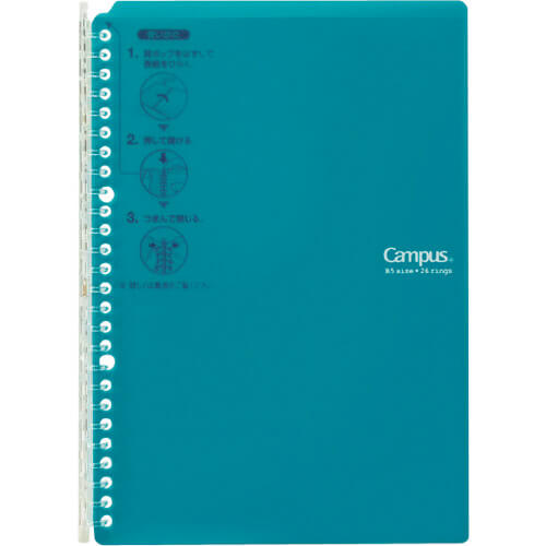 แฟ้มแคมปัส <smart ring> B5 (26 รู) เขียวน้ำเงิน Ru-SP700BG