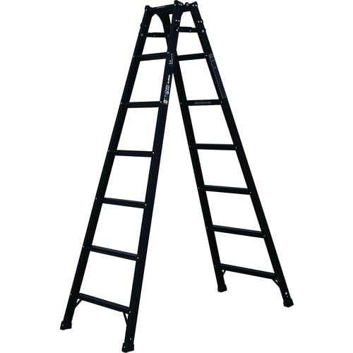 บันไดพับได้อเนกประสงค์ สีดำ ยาว 1.99 เมตร รับน้ำหนักได้สูงสุด 100 กิโลกรัม