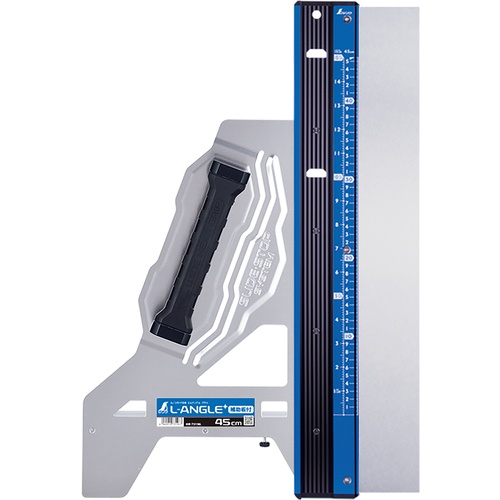 ไม้บรรทัดนำทางสำหรับเลื่อยวงเดือน แบบมุมฉาก L-Angle PLUS พร้อมมาตราส่วนและแผ่นเสริม ขนาด 45 ซม.
