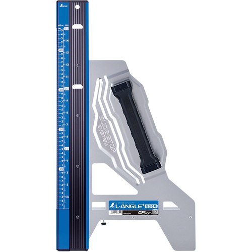 ไม้บรรทัดนำทางสำหรับเลื่อยวงเดือน แบบมุมฉาก L-Angle PLUS มีขีดบอกระยะสองด้าน สำหรับคนถนัดซ้าย ขนาด 45 ซม.