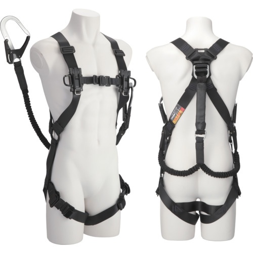 ชุดสายรัดนิรภัย Safe Harness B, Bellows L4 แบบคู่, สีดำ