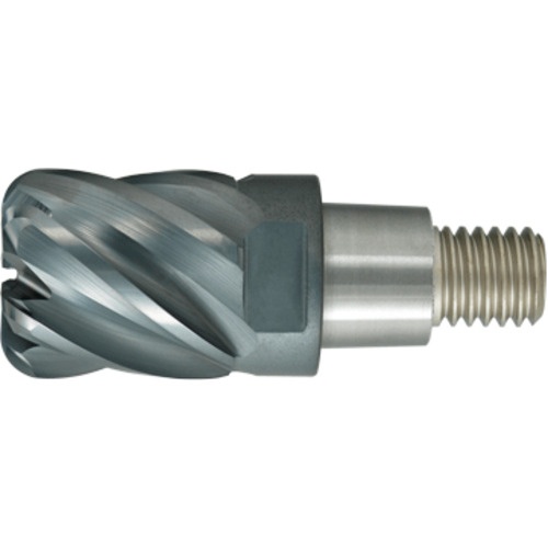 ดอกกัดปลายตัน, รัศมี, สำหรับวัสดุที่ตัดยาก, 6 ฟลุต, ลดแรงสั่นสะเทือน, มีระบบหล่อเย็น, เหมาะสำหรับเหล็กกล้าคาร์บอน, เหล็กกล้าไร้สนิม, โลหะผสมไทเทเนียม และโลหะผสมทนความร้อน, ระยะนำแปรผัน, รัศมีปลายด้านหลัง, EP7020