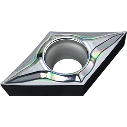 เม็ดมีดเกรด P โลหะผสมไทเทเนียม ชนิด S สำหรับงานตัดละเอียด กระแสตรง มุมบวก 7° มีรู เกรด G ความลึกในการตัดน้อย ความลึกในการตัดต่ำ ความคลาดเคลื่อนติดลบ สำหรับงานกลึงเตรียมการ MS7025