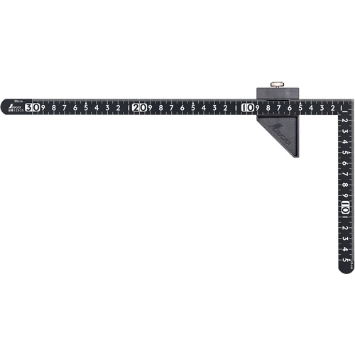 ไม้บรรทัดช่างไม้ขนาดเล็ก 30 x 15 ซม. ขนาดเท่ากันทั้งสองด้าน มีตัวล็อก สำหรับช่างไม้สมัครเล่น