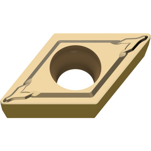 เม็ดมีดเกรด M, เหล็ก, ชนิด P, เม็ดมีด ISO, มุมบวก, เพชร 55°, การตัดเบา, มีรู, มุมบวก 7°, MC6135