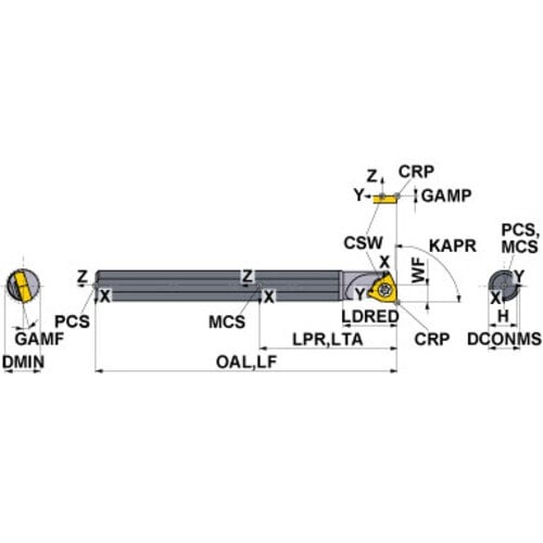เครื่องมือสำหรับงานกลึงภายใน | เครื่องมือสำหรับเครื่องกลึงอัตโนมัติขนาดเล็ก | การกลึงชิ้นส่วนขนาดเล็ก | แบบขันเกลียว | ก้านคาร์ไบด์ |