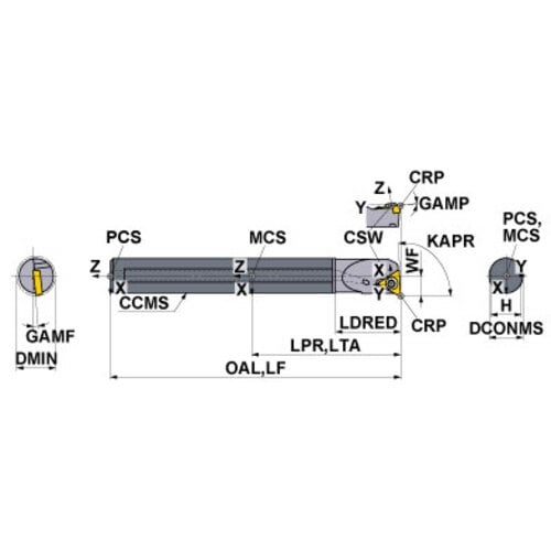 เครื่องมือ | การแปรรูปเส้นผ่านศูนย์กลางภายใน | เครื่องมือสำหรับเครื่องกลึงอัตโนมัติขนาดเล็ก | การแปรรูปชิ้นส่วนขนาดเล็ก | แบบขันเกลียว | ก้านคาร์ไบด์ | มีรูสำหรับน้ำหล่อเย็น