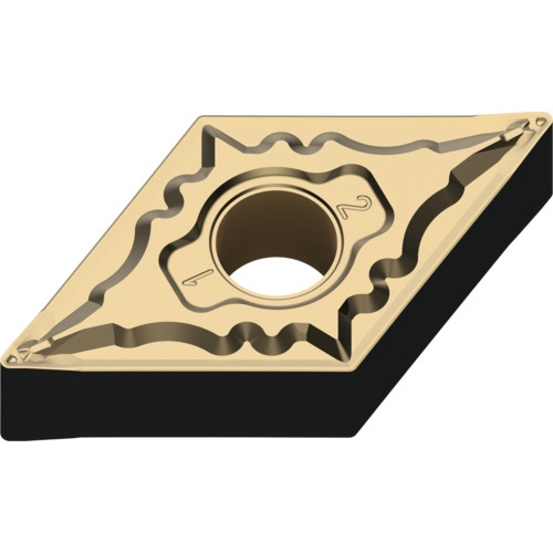 เม็ดมีดเกรด M, เหล็ก, ชนิด P, เม็ดมีด ISO, แบบลบ, เพชร 55°, การตัดปานกลาง, มีรู, MC6135