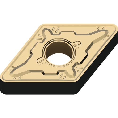 เม็ดมีดเกรด M, เหล็ก, ชนิด P, เม็ดมีด ISO, แบบลบ, เพชร 55°, สำหรับการเจียรหยาบ, มีรู, MC6135