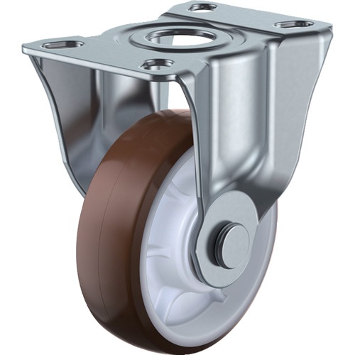 ล้อเลื่อนแบบจานคงที่ ยูรีเทน เส้นผ่านศูนย์กลางล้อ 100 มม. ประเภท J ประเภท SUS-SK ขนาดการติดตั้ง 90 x 50 (80 x 45)