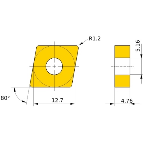 ดอกกัดคาร์ไบด์เคลือบผิวสำหรับงานกลึงสแตนเลส รุ่น “MC/MP7100” MC7125